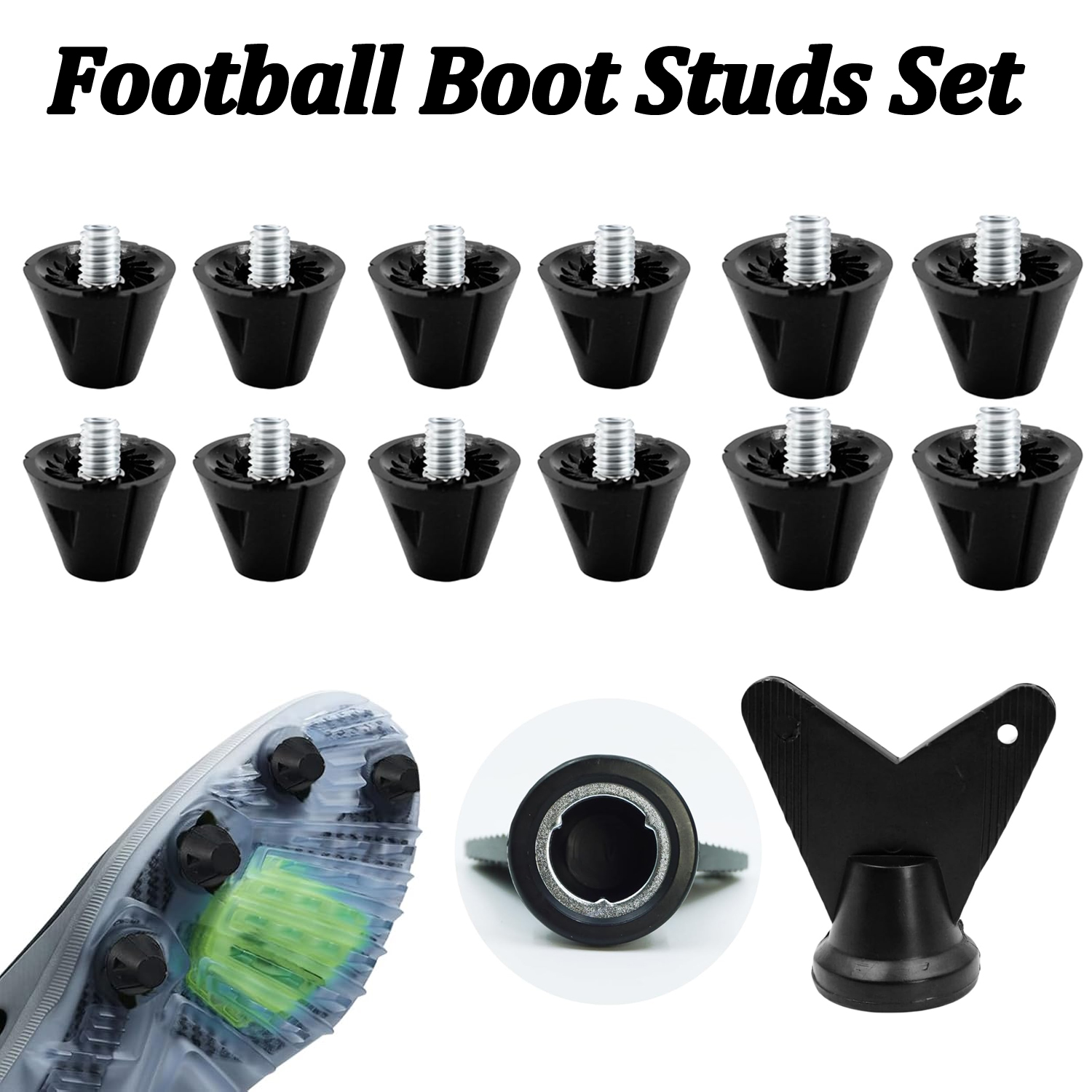 Sneaker Care Set - 4/12 個サッカーブーツスタッド交換 13 ミリメートル & 16