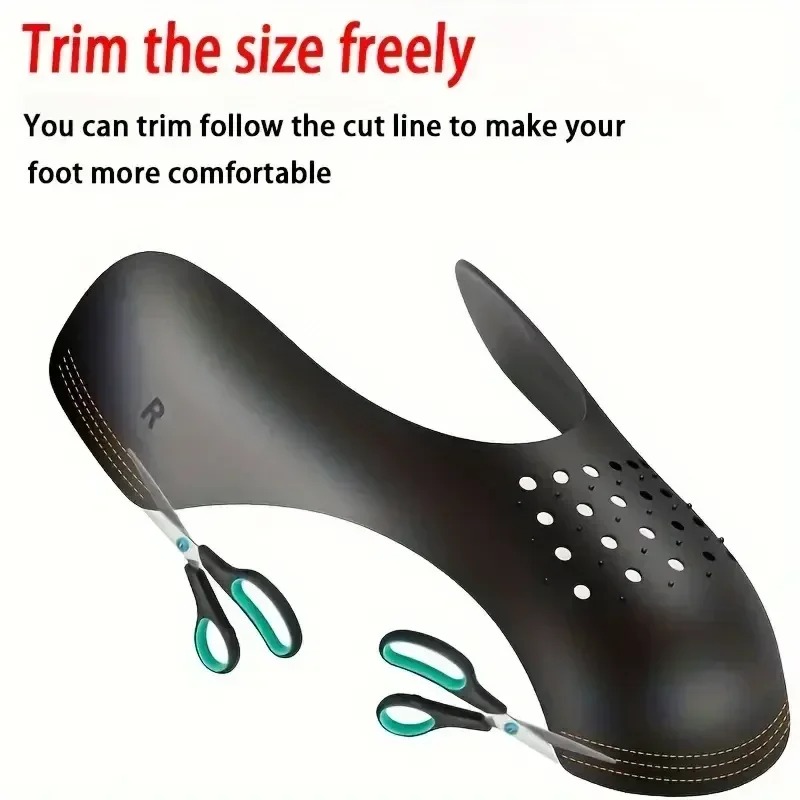 Crease Protector Toe - 4 個の抗しわ靴プロテクタースニーカー用つま先キャップ抗しわサポート靴ストレッチャーエクステンダースポーツ保護