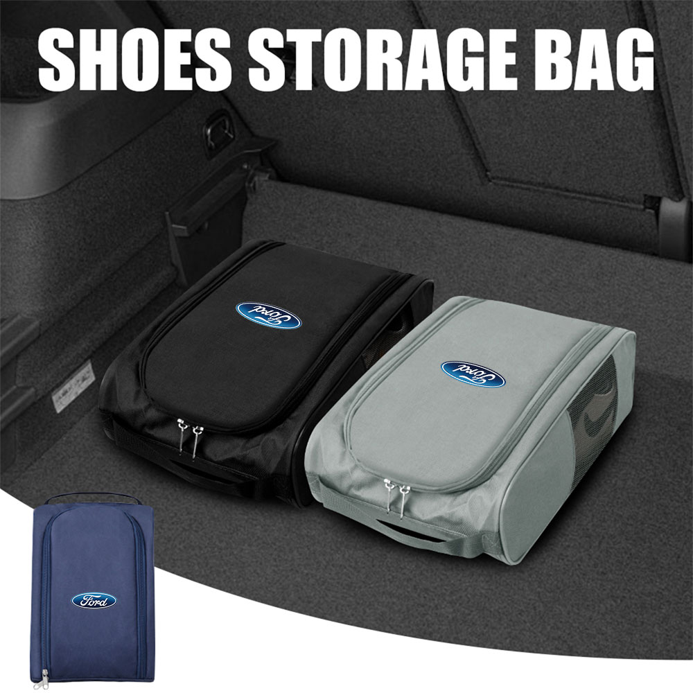 Sneaker Care Set - 1 個車のエンブレムスニーカー収納袋屋外靴収納ツールフォードレンジャー ST フォーカスギャラクシーモンデオトランジットトルネオマスタング