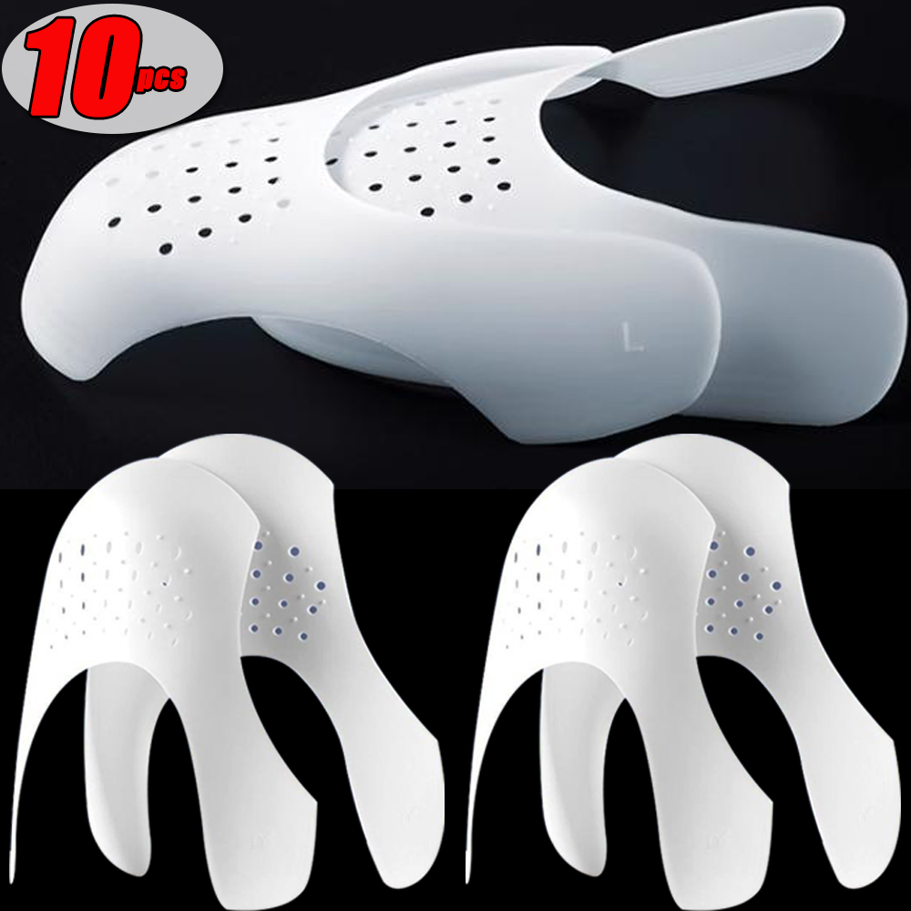 Crease Protector Toe - スニーカー用のしわ防止靴ヘッドプロテクター,つま先キャップ,スポーツ用のしわ防止折りたたみ靴サポート,10個