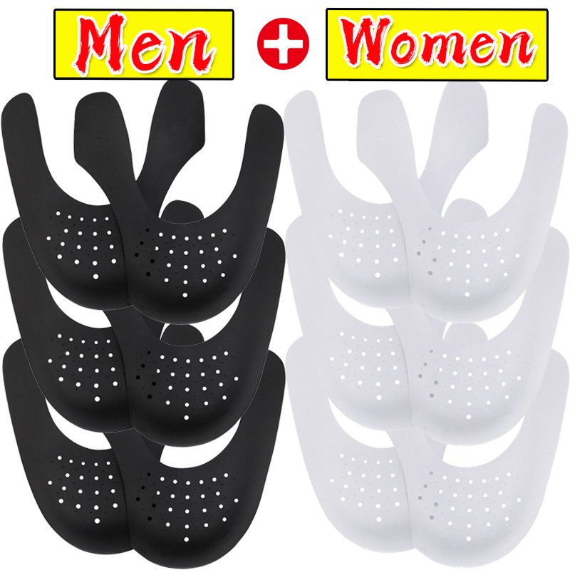 Crease Protector Toe - しわ防止靴ヘッドプロテクター,5ペア,カジュアルスニーカー,つま先キャップ,サポートストレッチャー,エキスパンダーシューズ保護