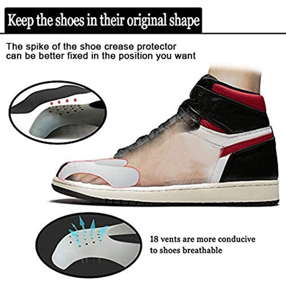 5ペア抗しわ靴プロテクタースニーカー曲げ亀裂つま先キャップし - Crease Protector Toe のレビューと価格