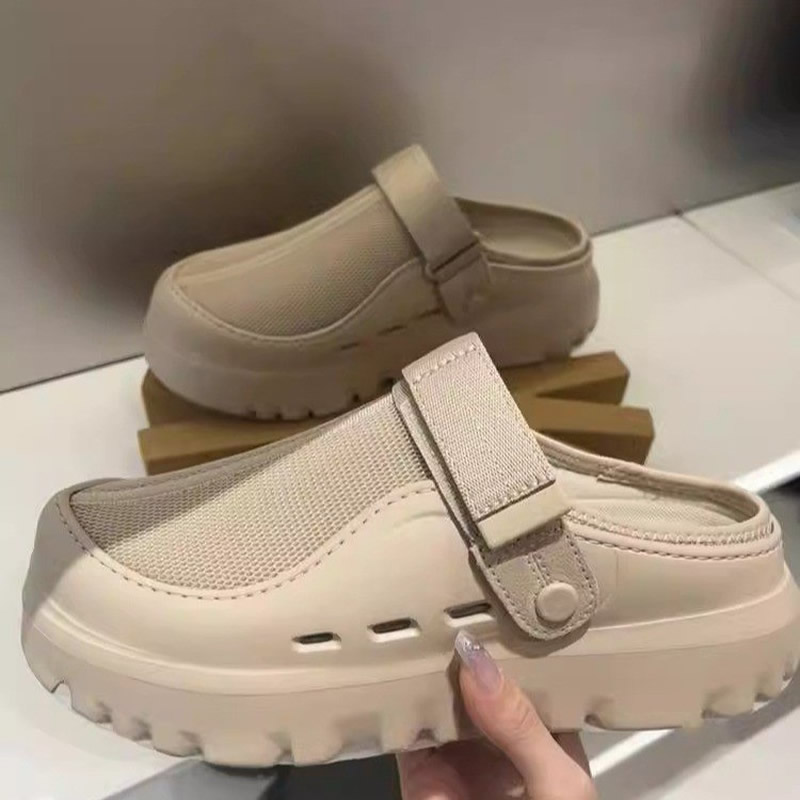 女性メッシュスリッパフラットミュール靴スリングバックビーチサ - Sneaker Care Set のレビューと価格